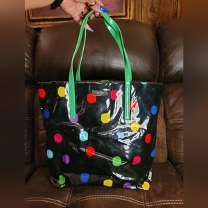 Kate Spade retro polka dot daycation tote bag